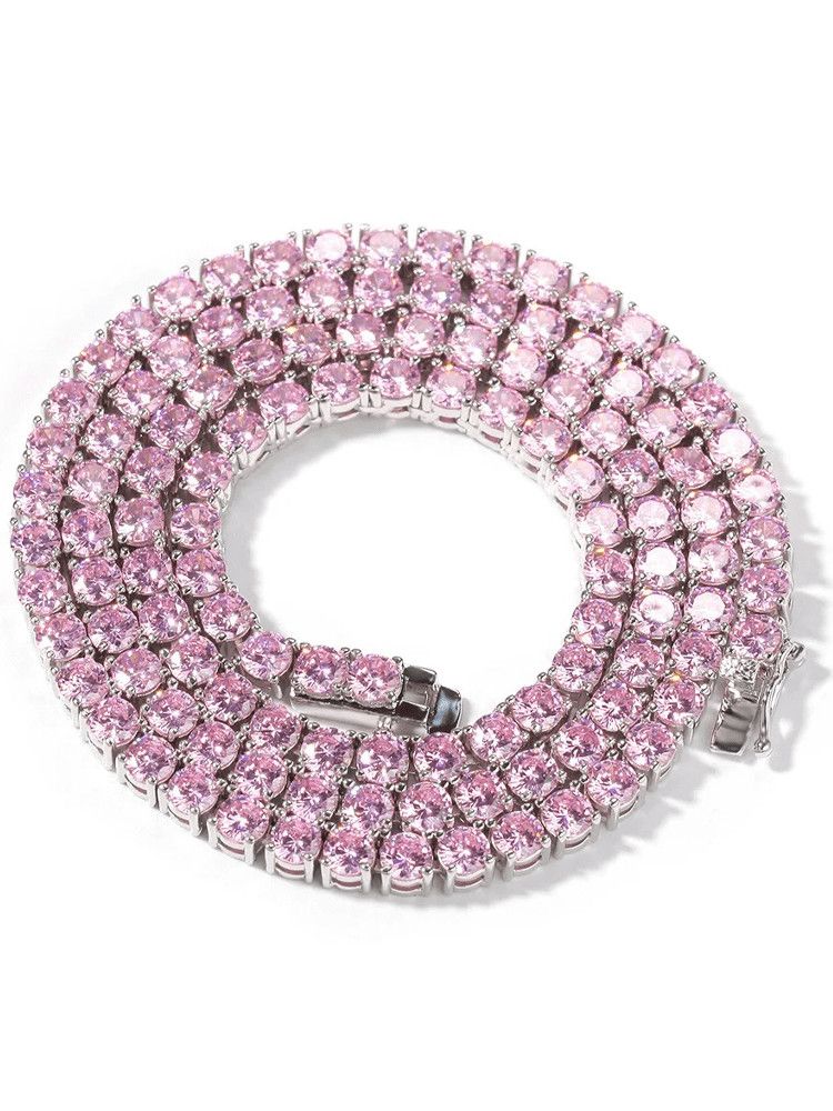 Pink Minimalist Cuban Necklace