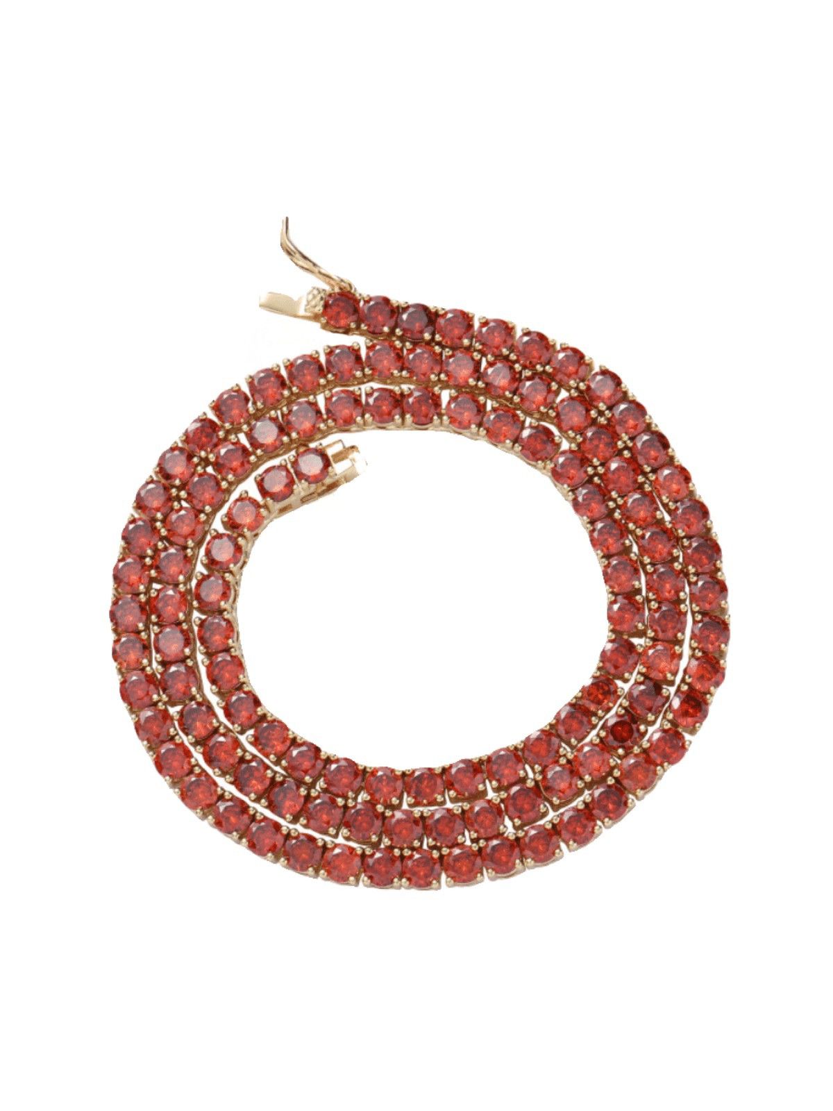 Red Minimalist Cuban Necklace
