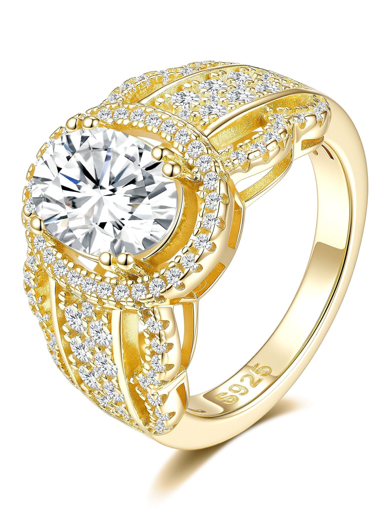 925 Sterling Silver Moissanite White Geometric Minimalist Band Ring in solid 925 sterling silver