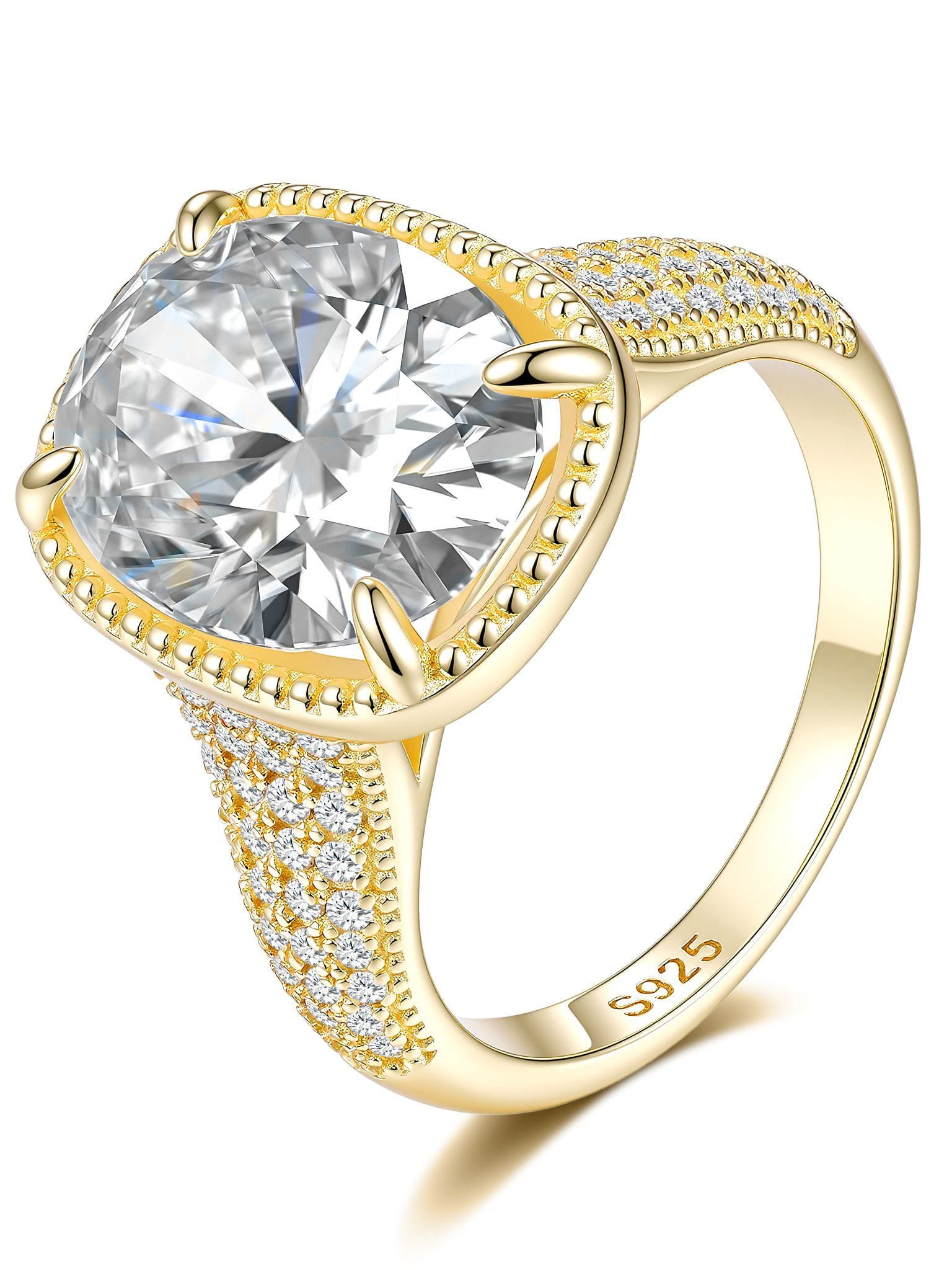 925 Sterling Silver Moissanite White Geometric Minimalist Band Ring in solid 925 sterling silver