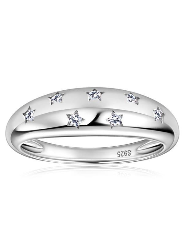 Pentagram Minimalist Band Ring