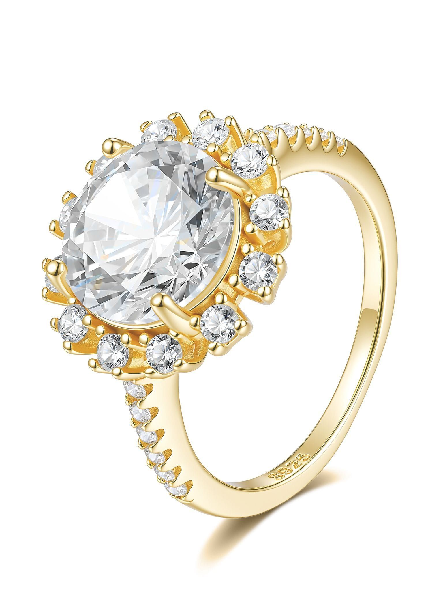 925 Sterling Silver Moissanite White Geometric Minimalist Band Ring in solid 925 sterling silver