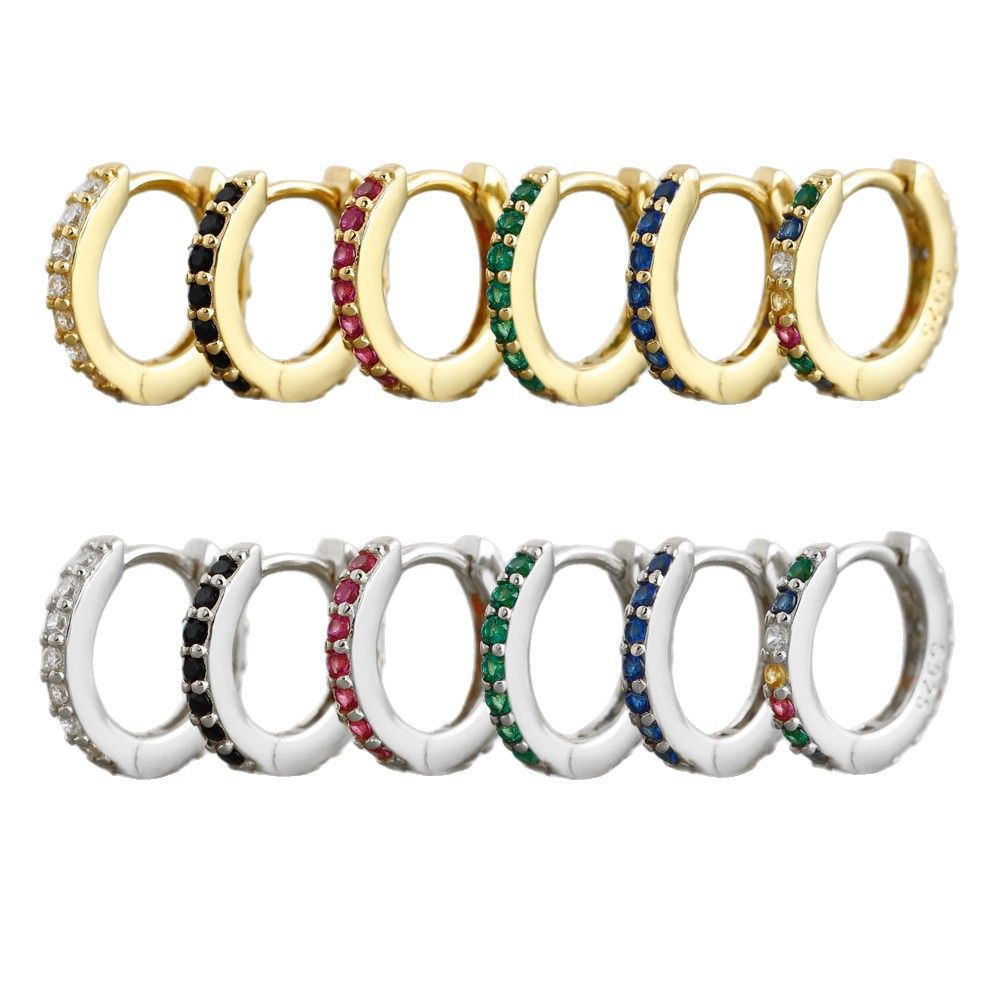 Round Colored Earrings