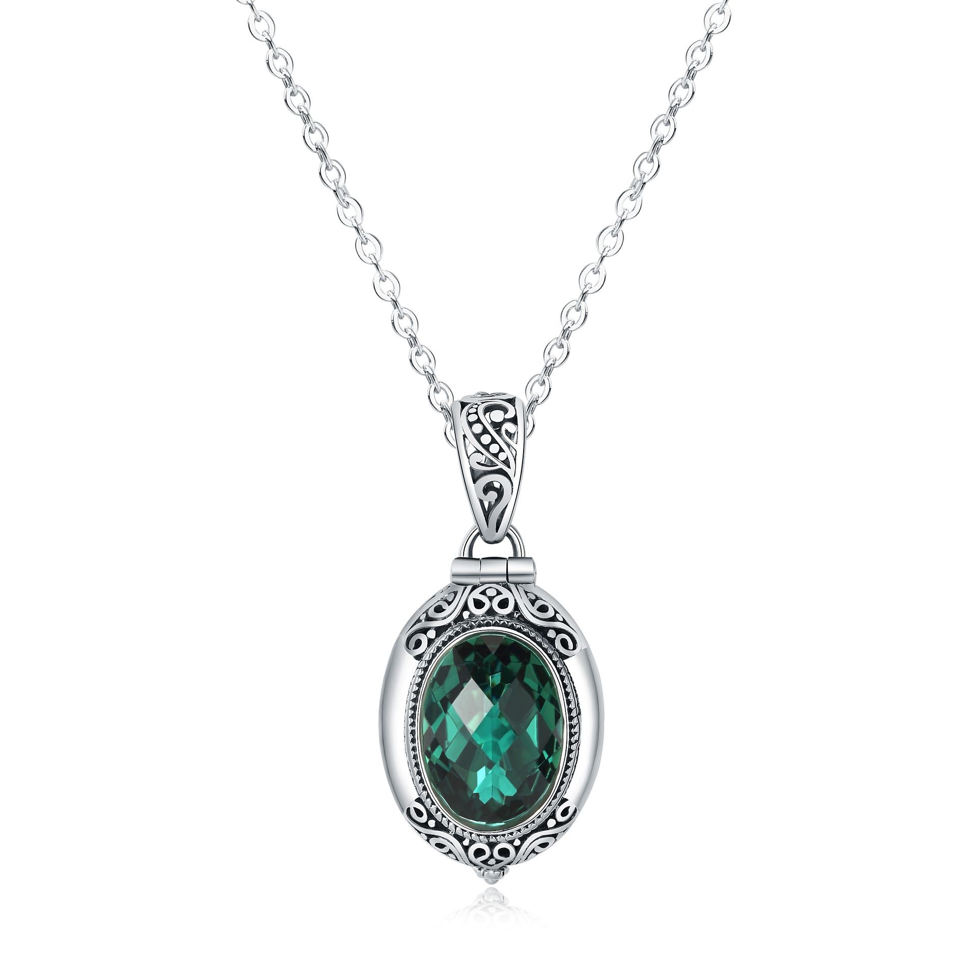 Oval Created Pendant
