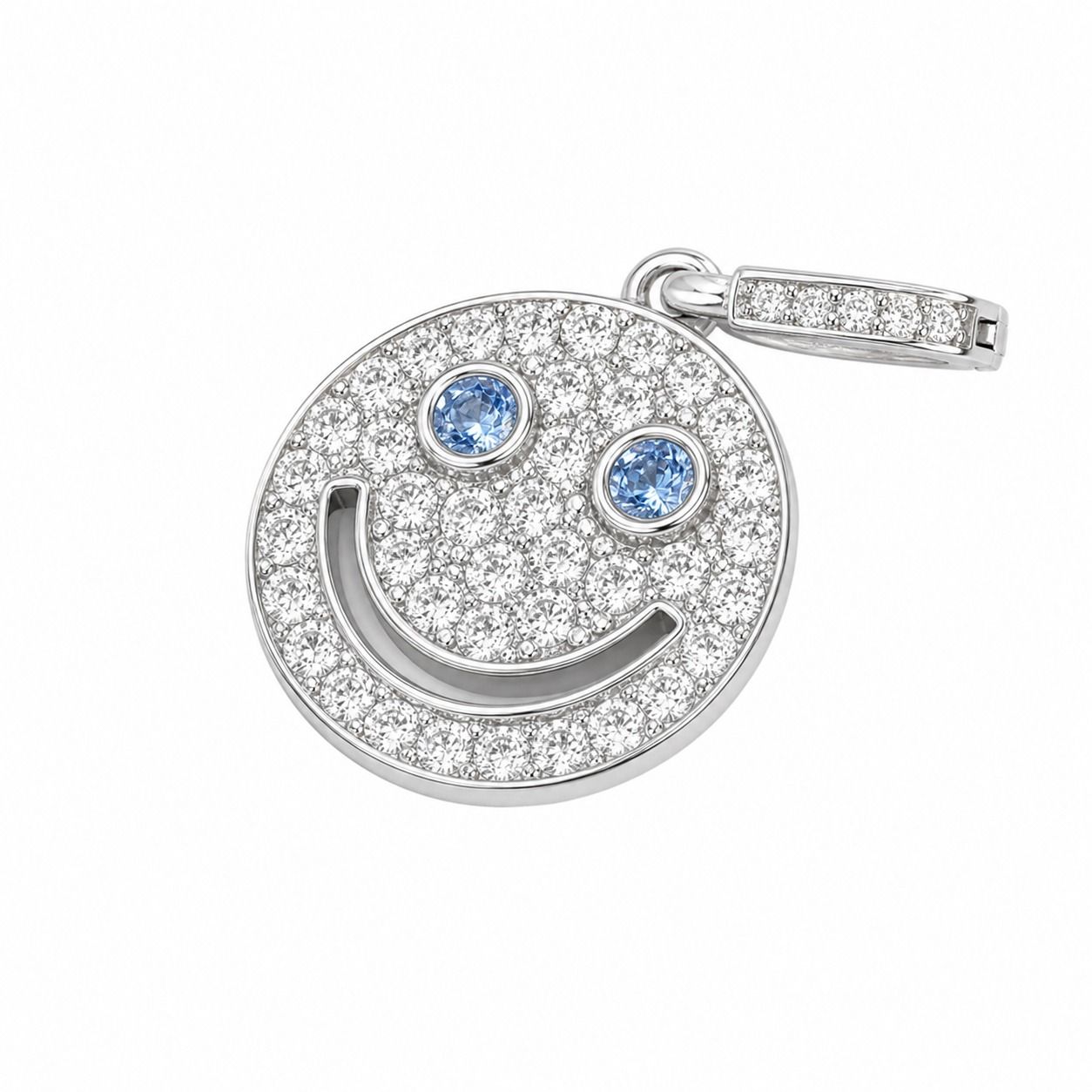 Blue Smiley Face Pendant