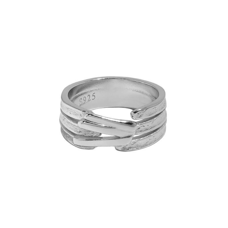 Triple Lines Wide Ring