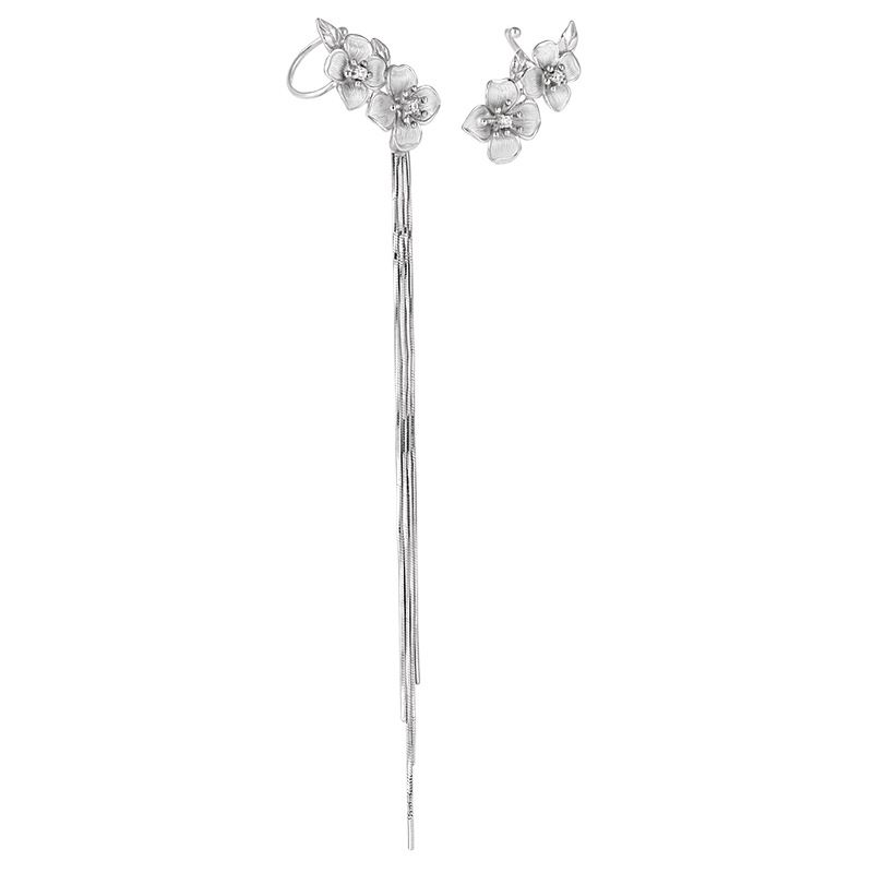 Asymmetric Peach Blossom Earrings