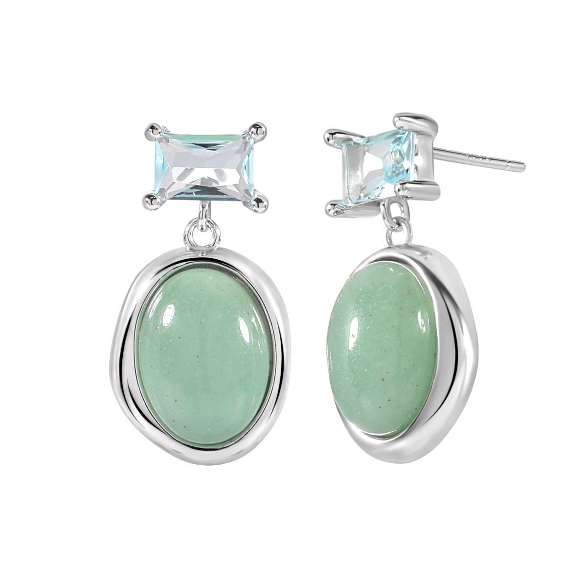 Elegant Natural Green Earrings
