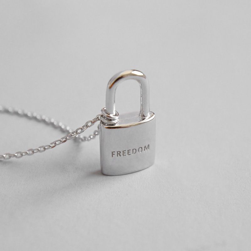 Cute Freedom Letter Necklace