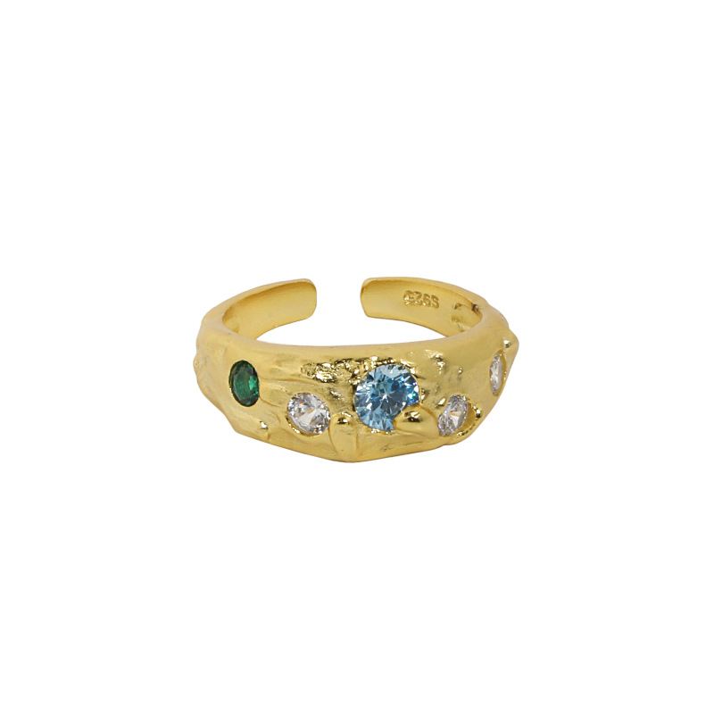 Colorful Irregular Wide Ring