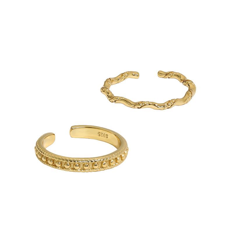 Office Bead Wave Ring