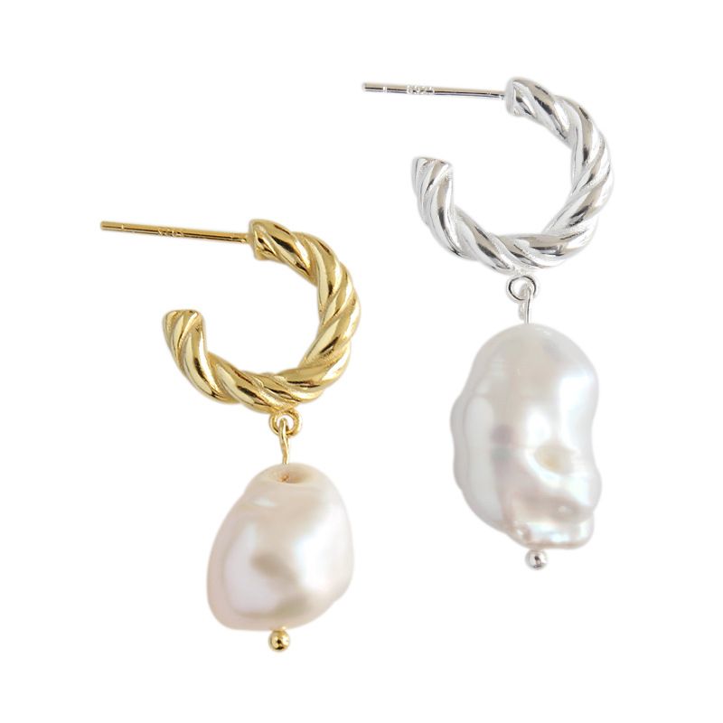 Pearl Hoop Earrings