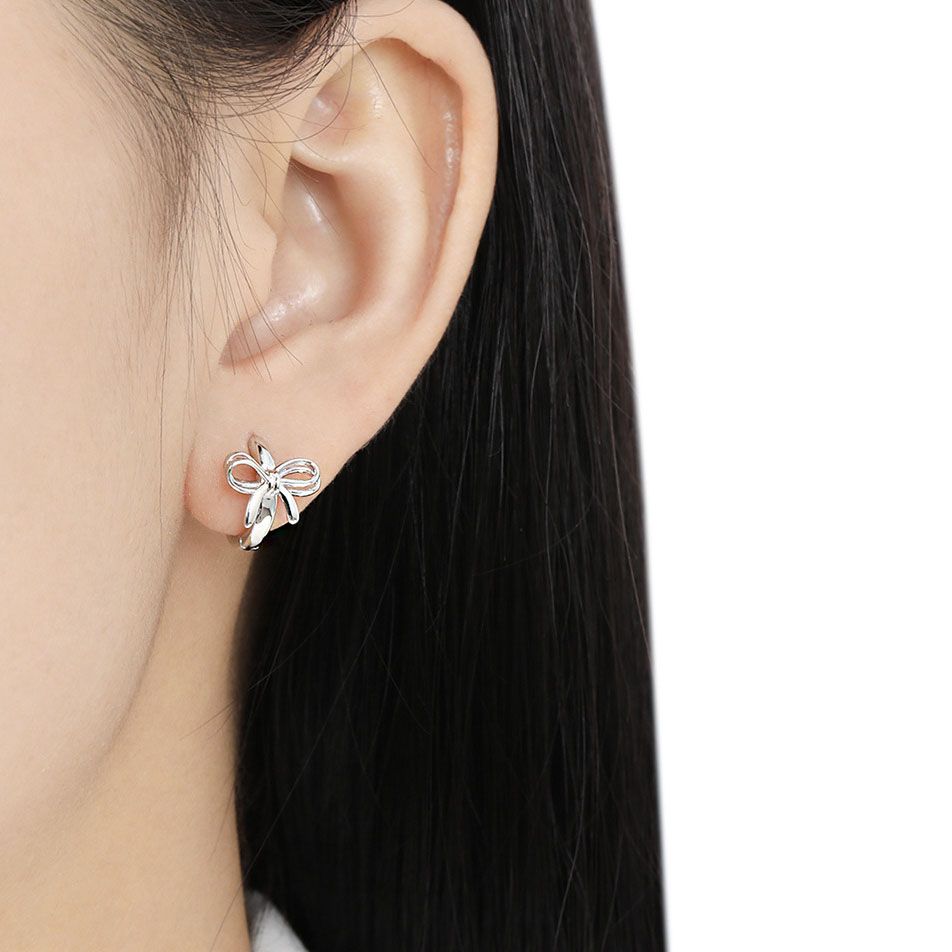 Bow Hoop Earrings