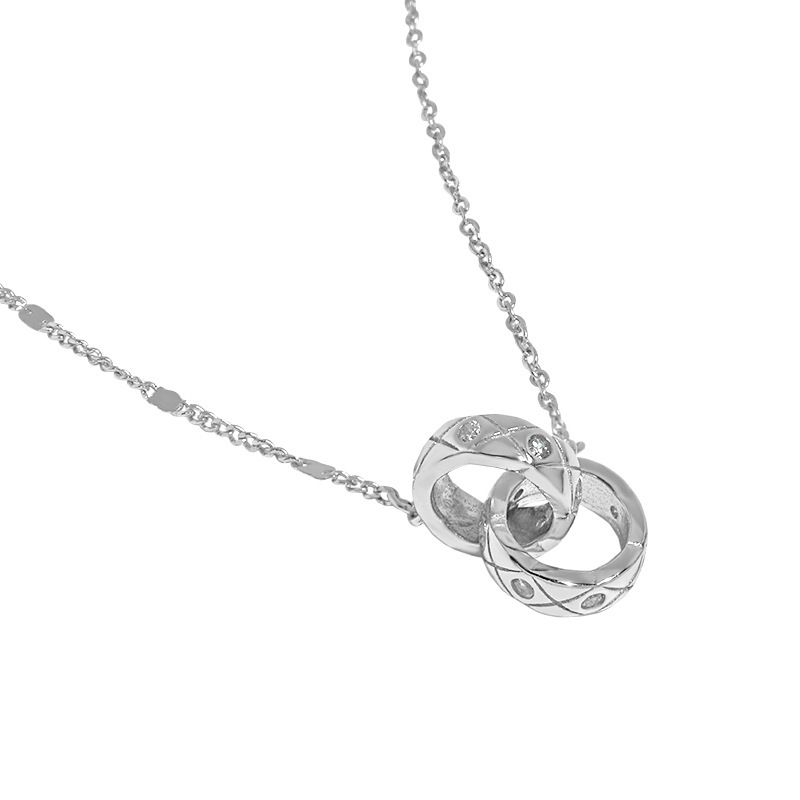 Geometric Double Interlocking Necklace