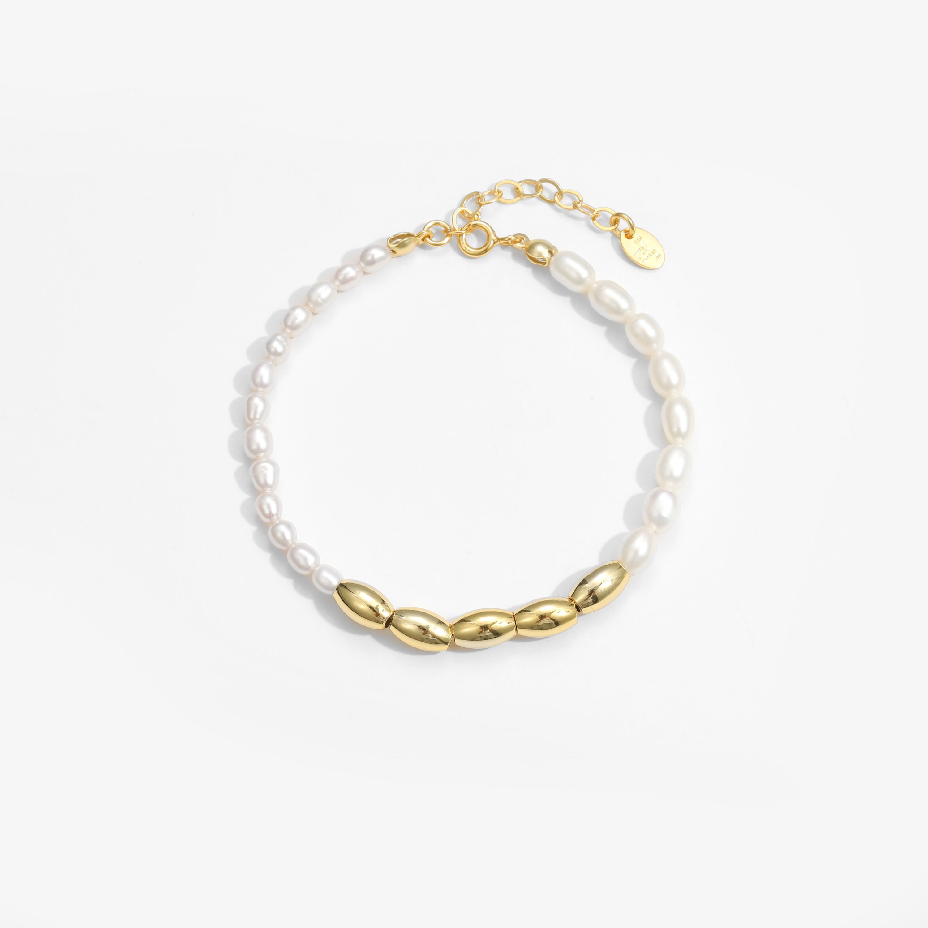 Asymmetry Oval Natural Bracelet