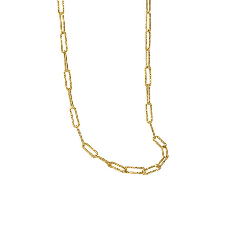 Simple Hollow Geometry Necklace