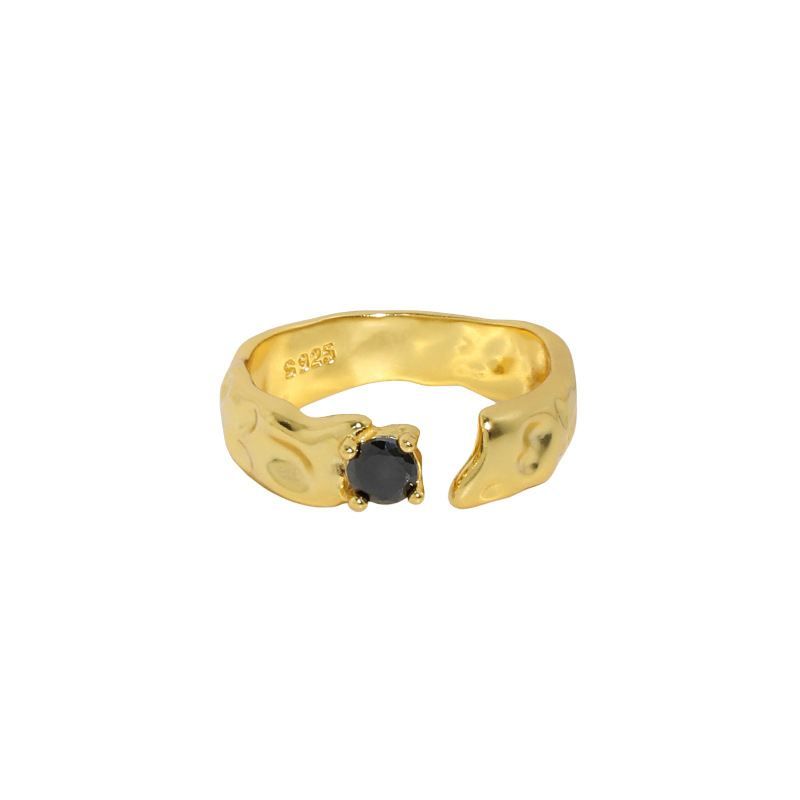 Black Irregular Ring