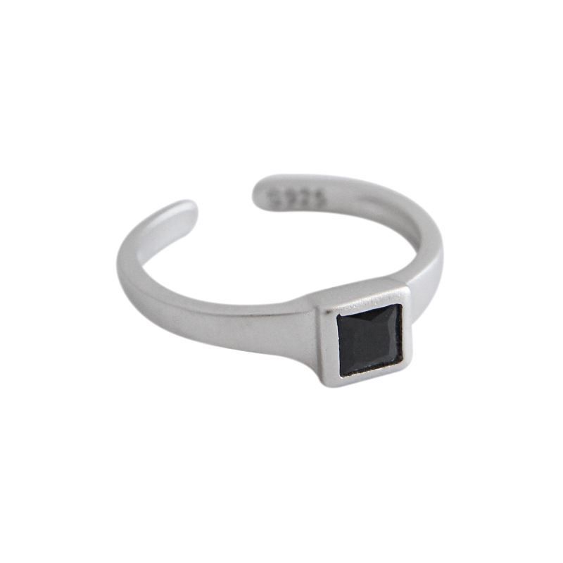 Office Black Square Ring