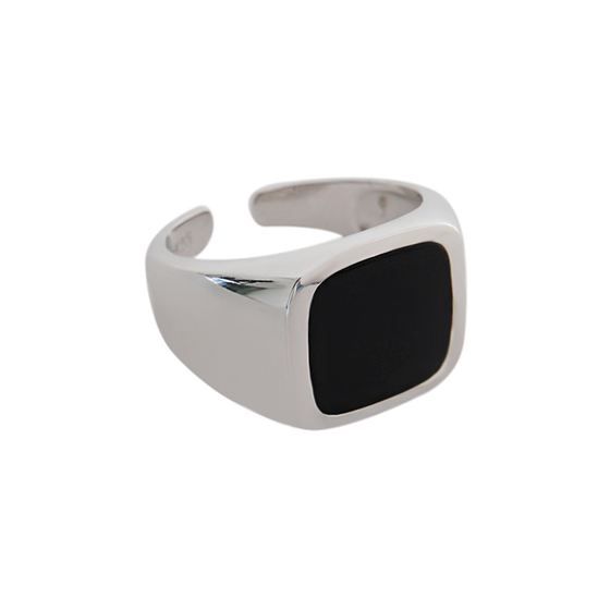 Geometry Black Square Ring