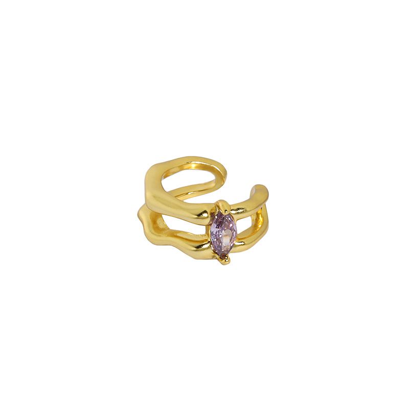 Oval Double Layer Earrings