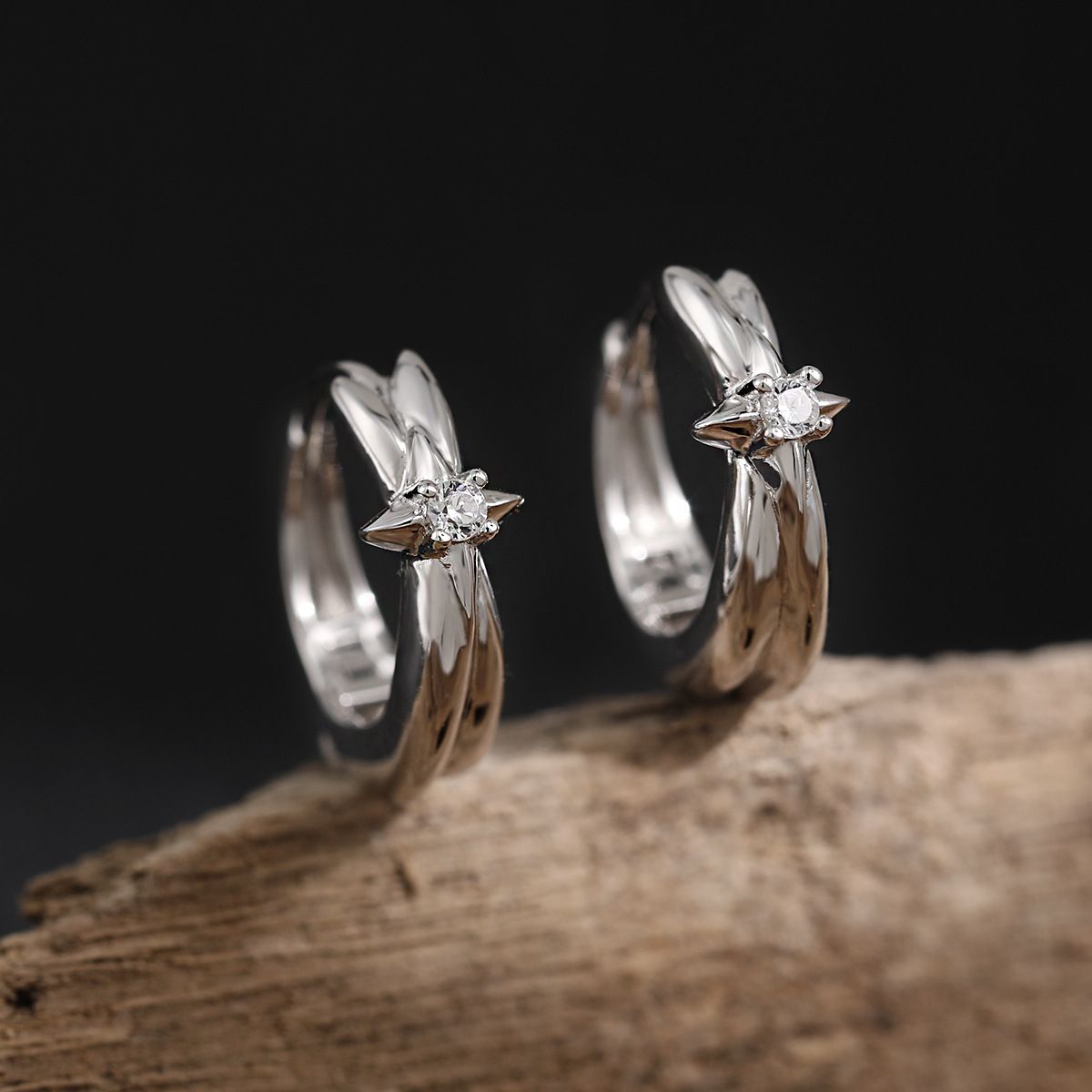 Star Hoop Earrings