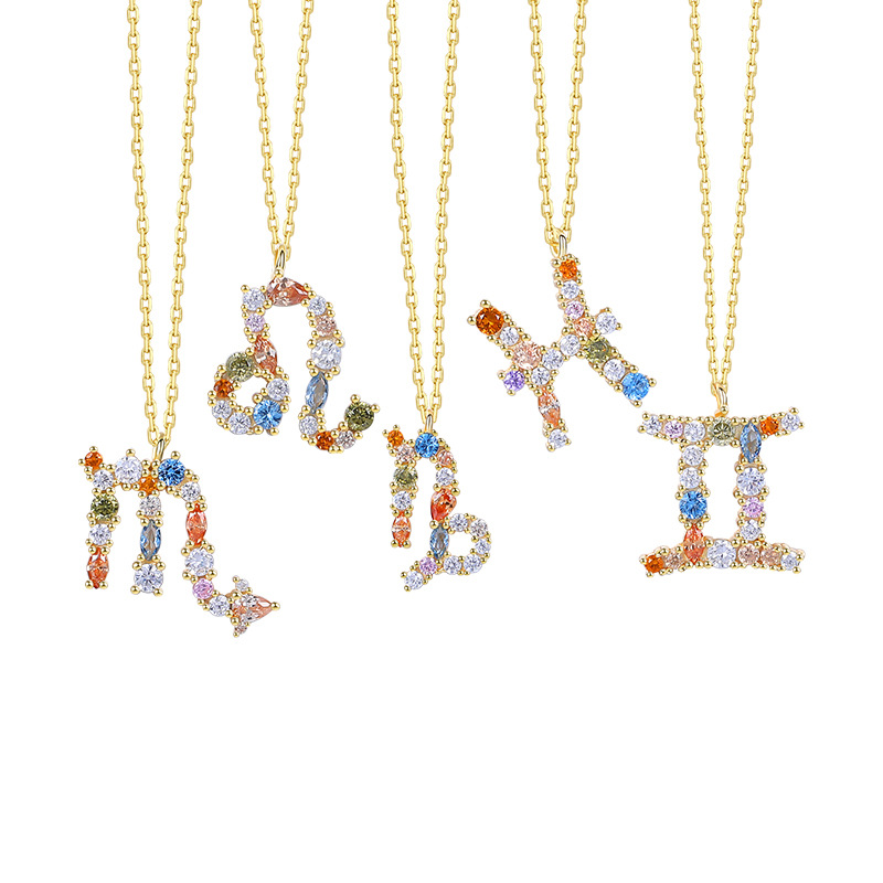 Colorful Twelve Constellations Necklace