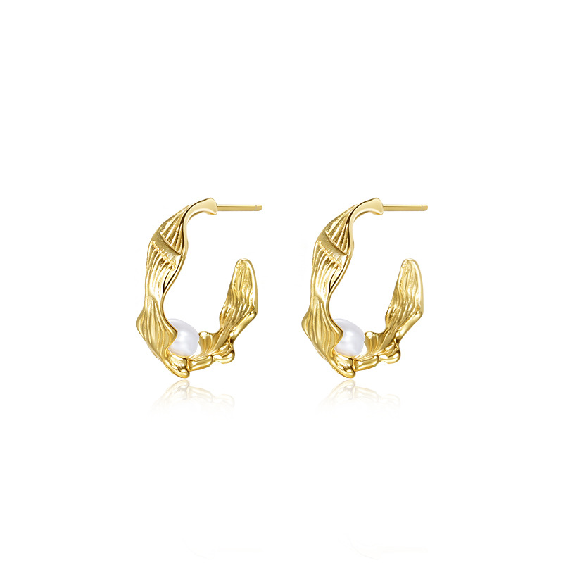 Pearl Hoop Earrings