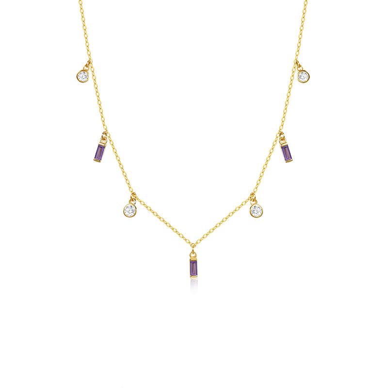 Geometry Colorful Rectangle Necklace