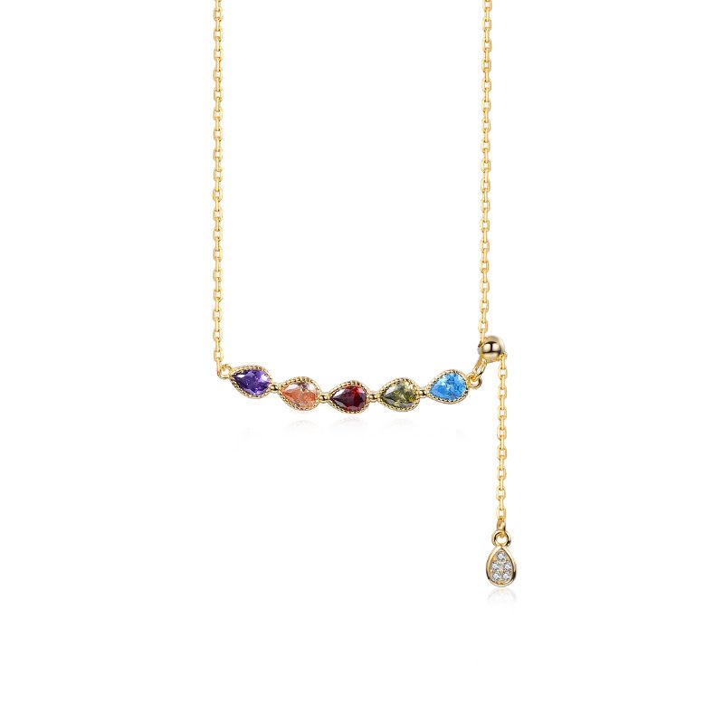 Colorful Waterdrop Smile Necklace