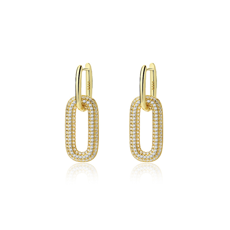 Elegant Geometry Oval Earrings