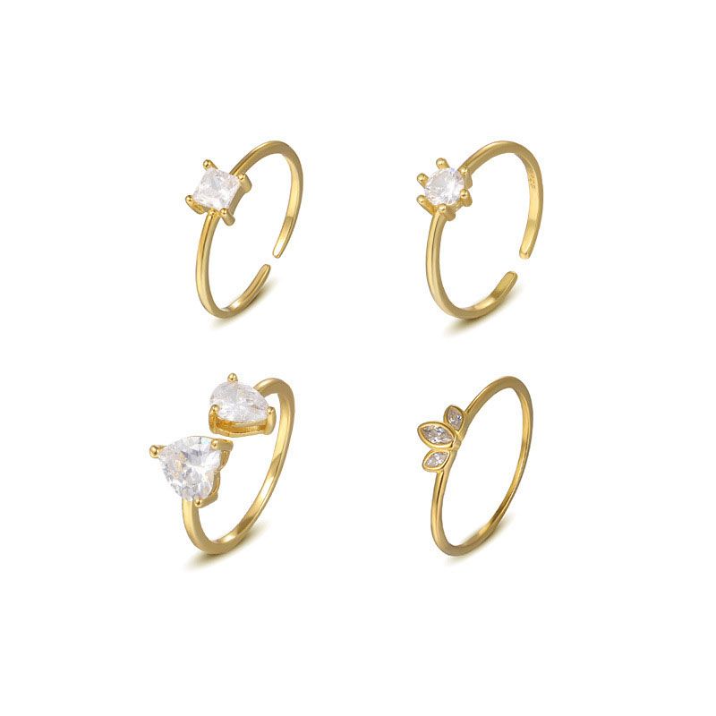 Simple Geometry Leaves Ring