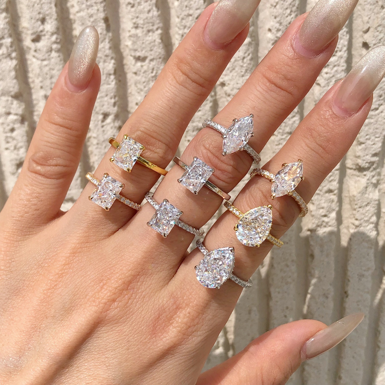 Anniversary Oval Waterdrop Ring