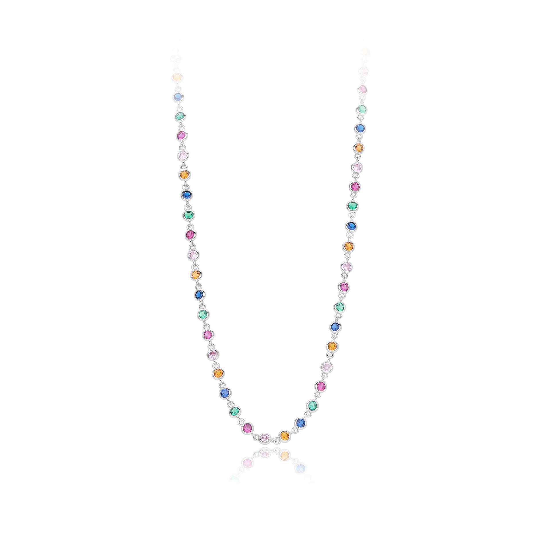 Colorful Geometric Pattern Necklace