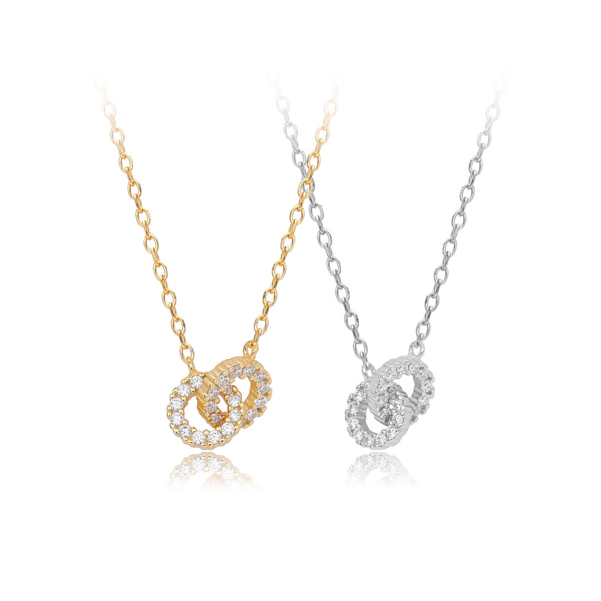 Geometric Double Interlocking Pendant