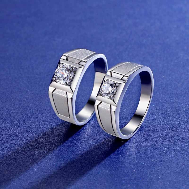 Geometry Moissanite Ring