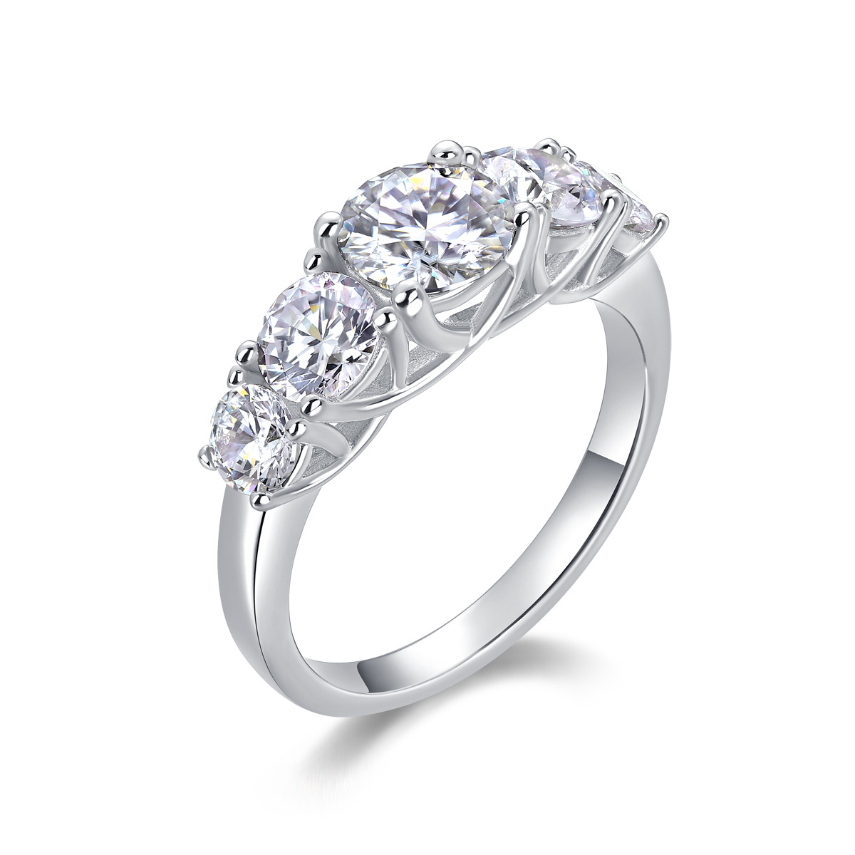 Five Stone Gradient Ring