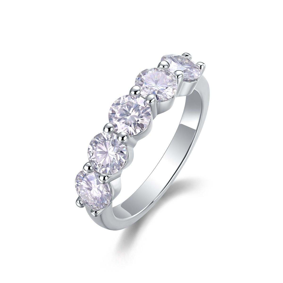 Stones Plating Geometric Ring