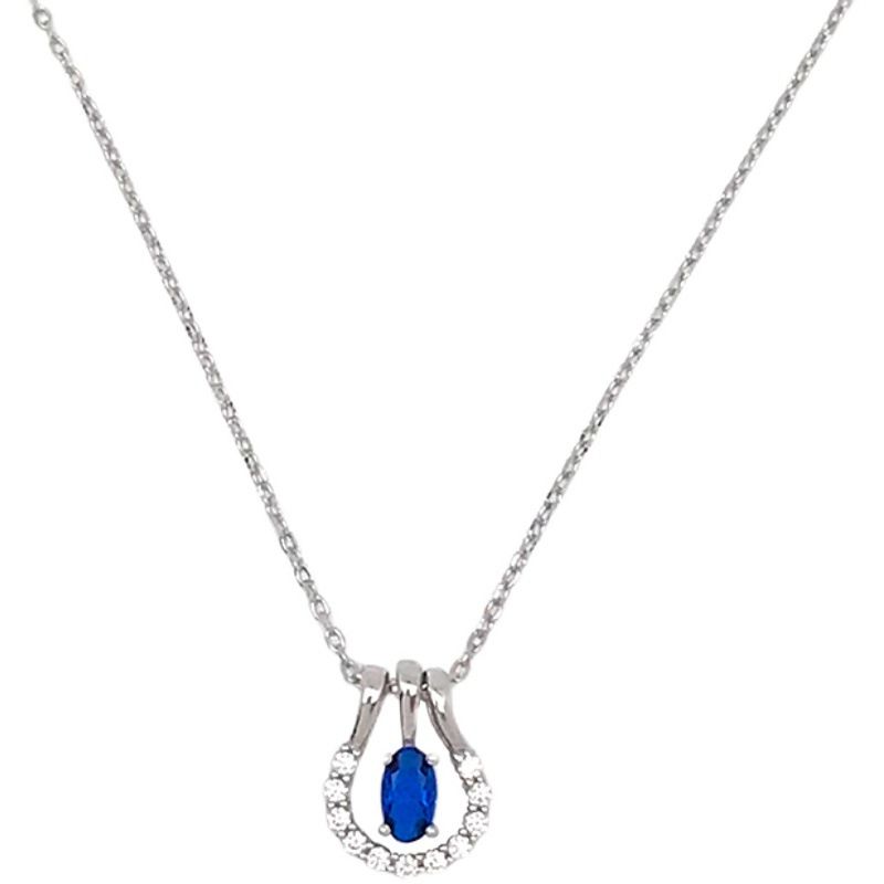 Blue Oval River Necklace