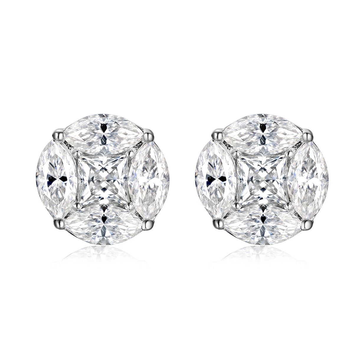 Round Full Marquise Earrings