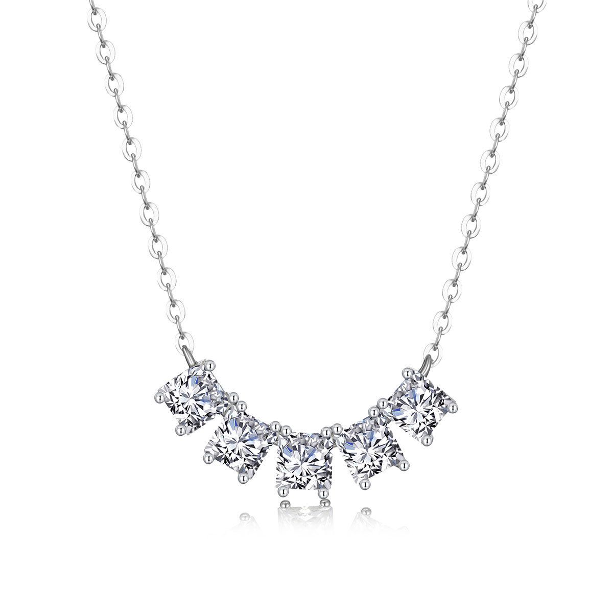 Geometric Five Stone Necklace