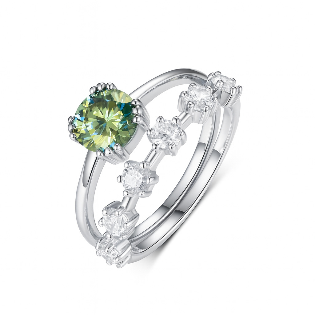 Blue Green Round Ring