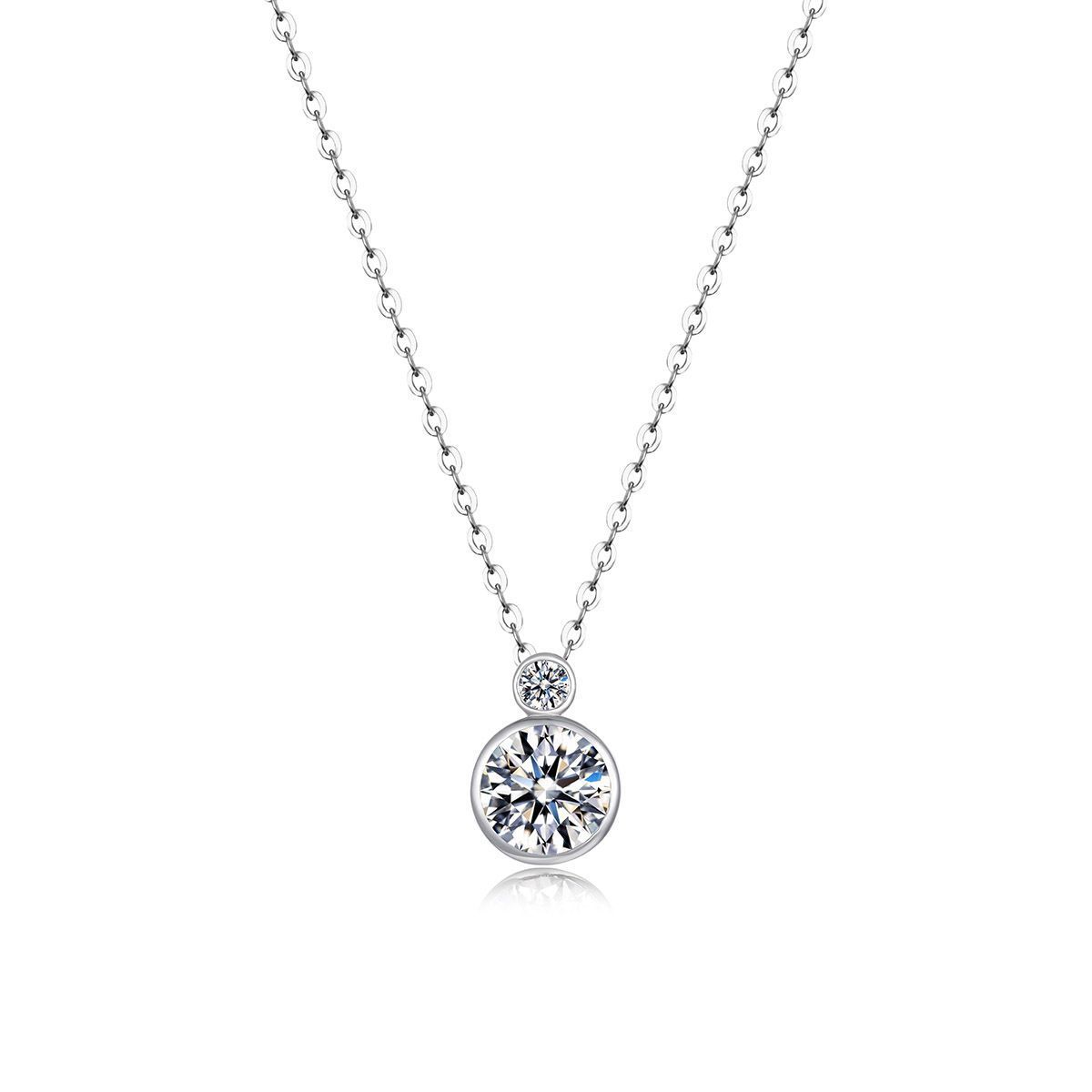 Double Round Bezel Pendant
