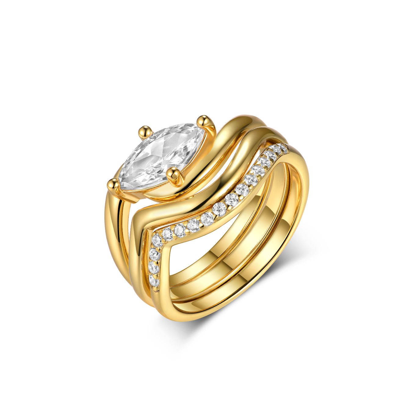 Mossanite Marquise Cut Set