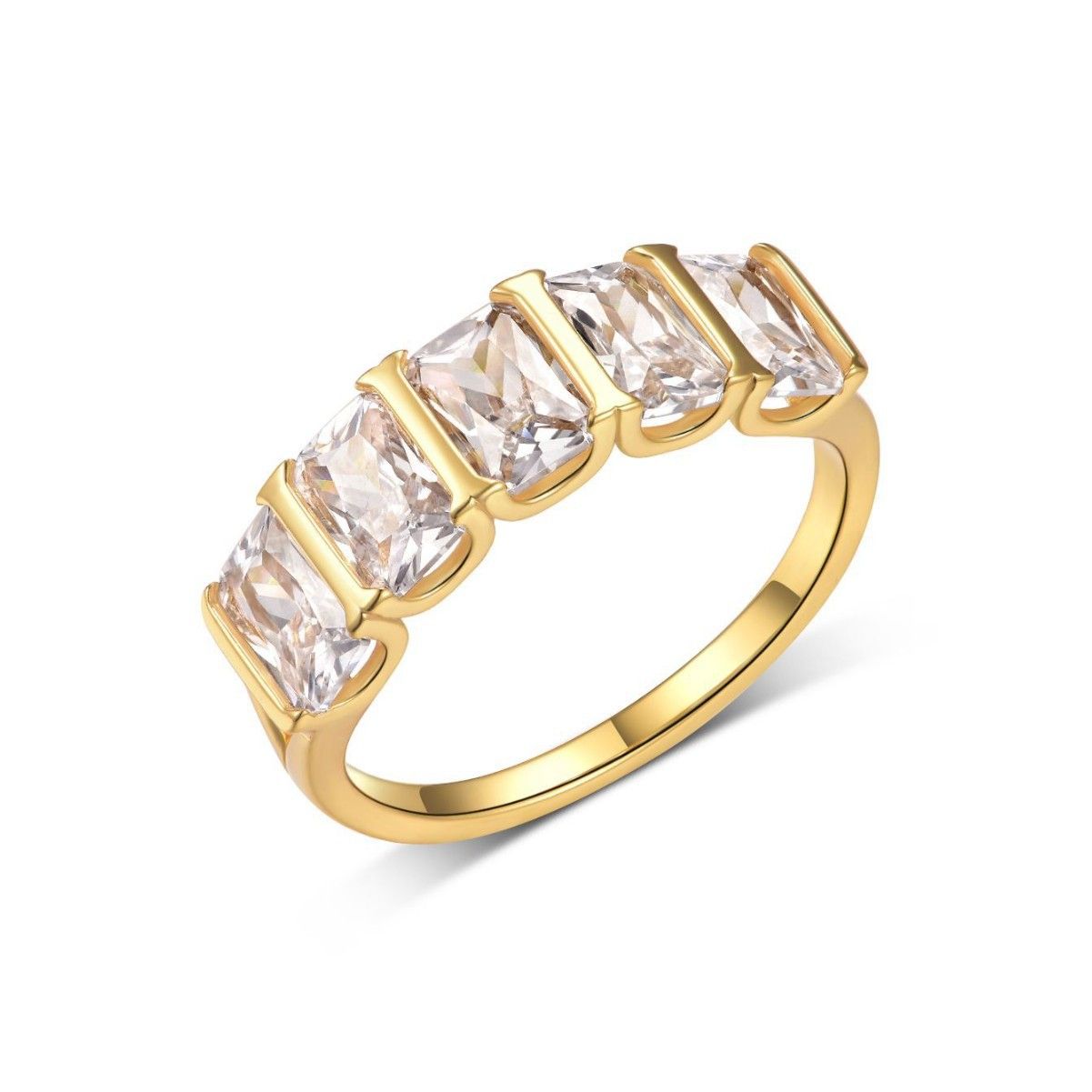 Five Stone Geometric Ring