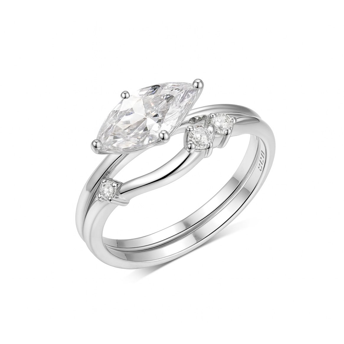 Marquise Cut Double Ring