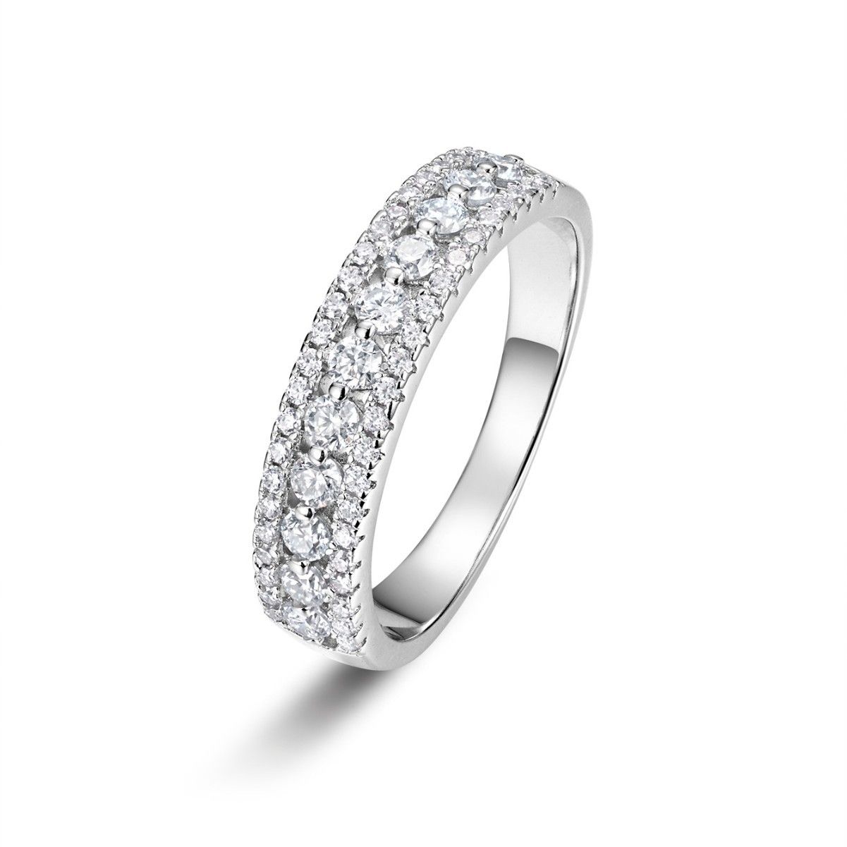 Mossanite Geometric Multi Ring