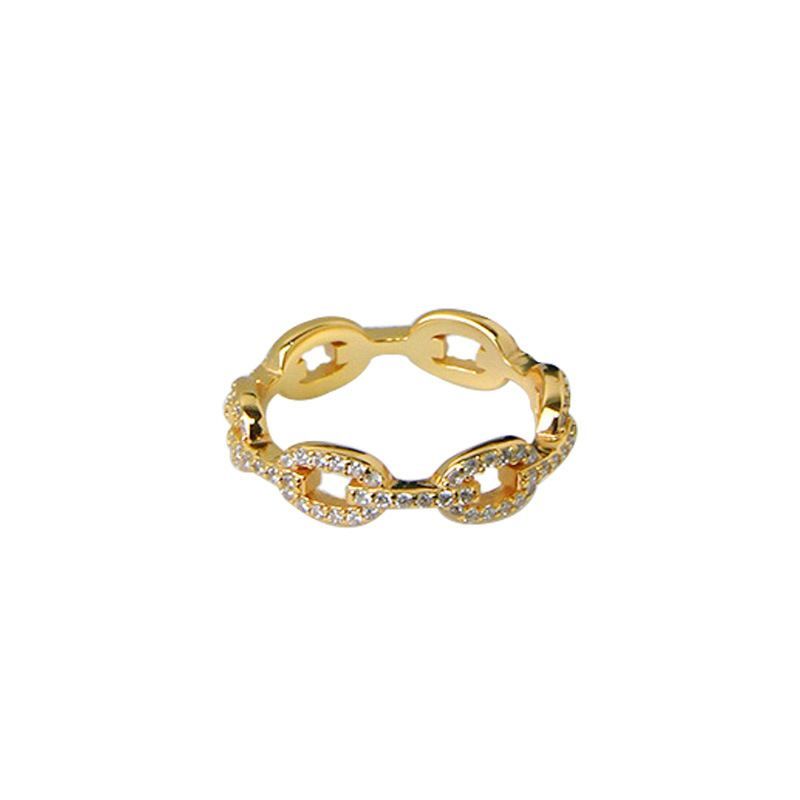 Hollow Chain Ring Necklace