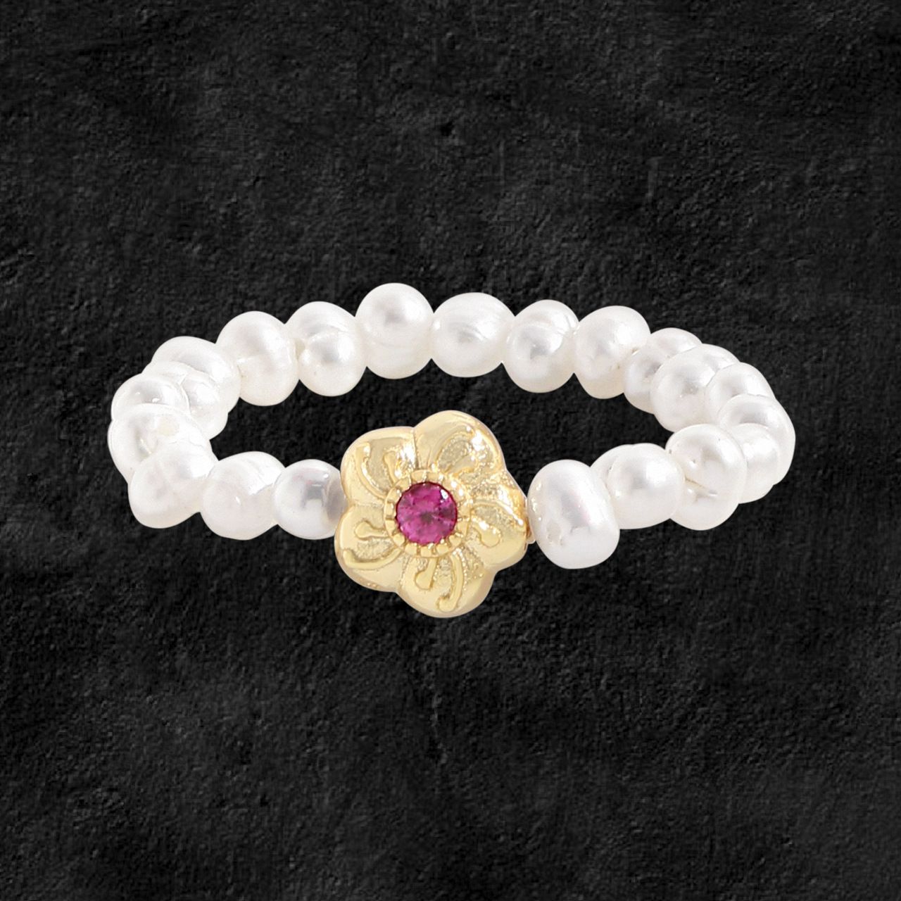 Beautiful Pink Plum Ring