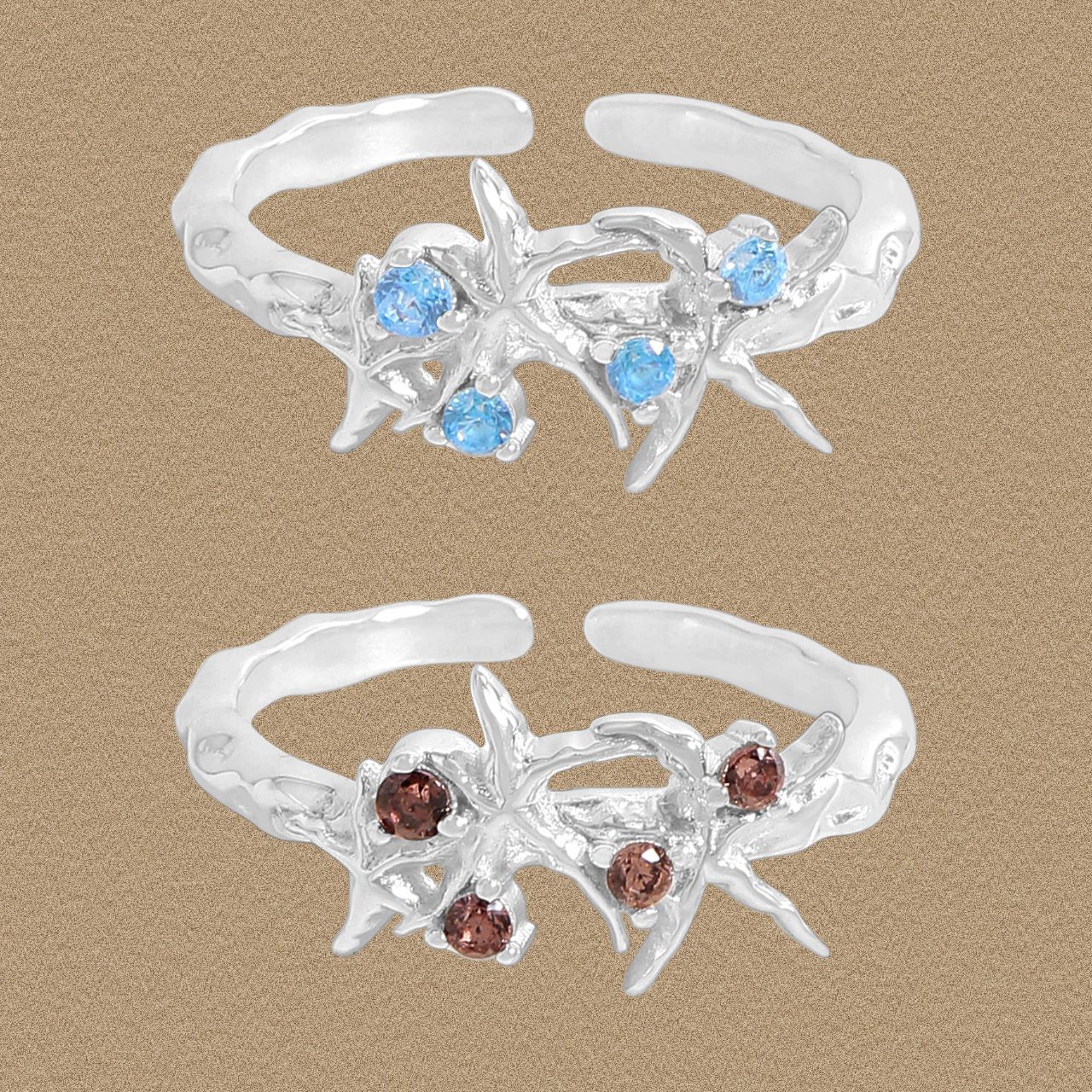 Elegant Irregular Starfish Ring