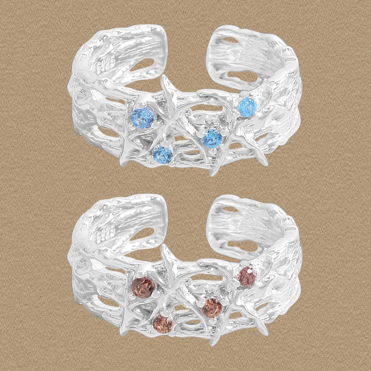 Double Layers Starfish Ring